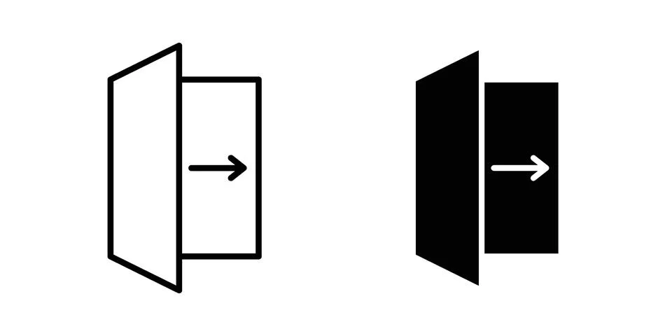 Exit icon vector design illustrations イラスト素材