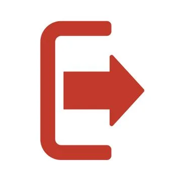 The exit icon on white background. Stock Illustration