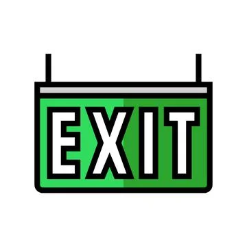 Exit information color icon vector illustration 스톡 일러스트