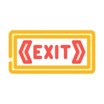 Exit information color icon vector illustration 库存插图