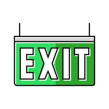 Exit information color icon vector illustration 스톡 일러스트