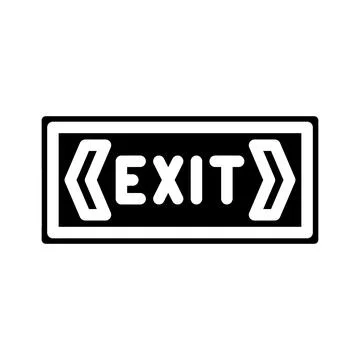 Exit information glyph icon vector illustration Stock Illustration