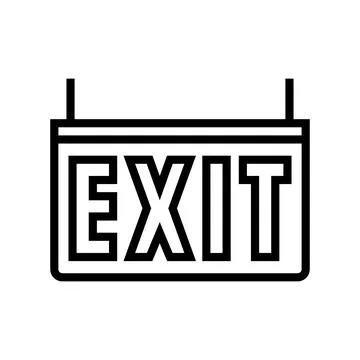 Exit information line icon vector illustration Stock Illustration