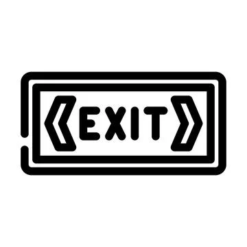 Exit information line icon vector illustration Stock Illustration