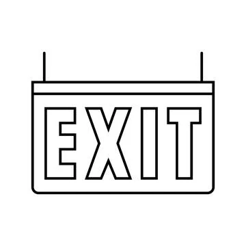 Exit information line icon vector illustration Stock Illustration