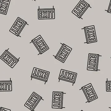 Exit information line seamless pattern Stock Illustration