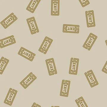 Exit information line vector seamless pattern Illustrazione stock