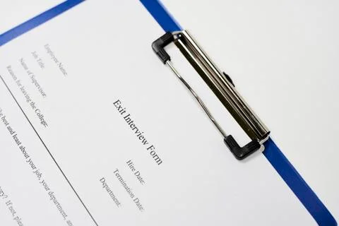 Exit Interview Form Stock Photos