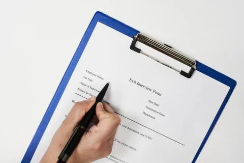 Exit Interview Form Stock Photos