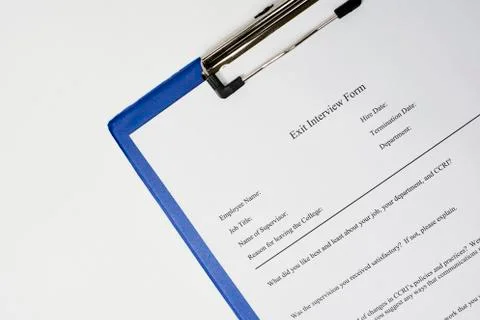 Exit Interview Form Stock Photos