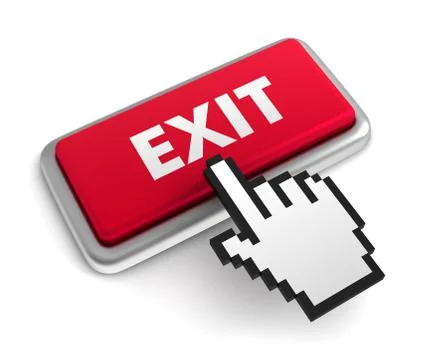 Exit keyboard concept  3d illustration Ilustração Stock