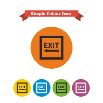 Exit to the left sign Illustrazione stock