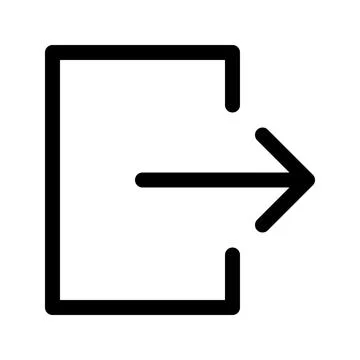 Exit line icon. Linear style logout symbol.. Stock Illustration