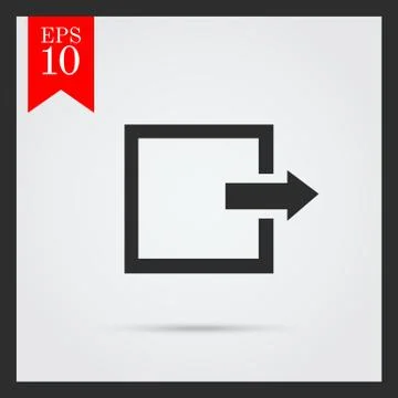 Exit log out sign Stock-Illustration