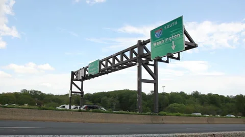 Exit on major highway. Stock Footage 4960322