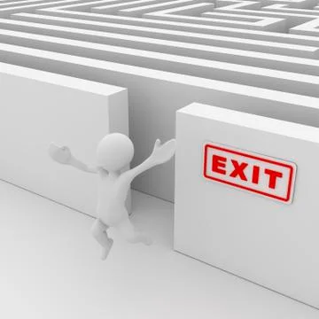 Exit the maze Stock-Illustration