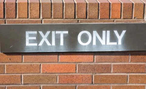 Exit only sign Stock Photos