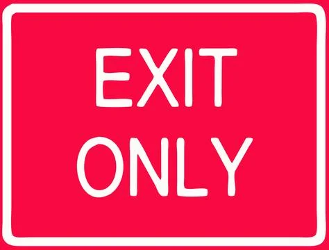 EXIT ONLY SIGN VECTOR SIGN Ilustración de archivo