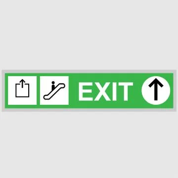Exit panel Stock Illustration