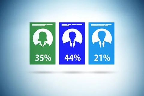 Exit poll concept for elections Stock Illustration