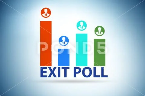 Exit poll concept for elections Stock-Illustration