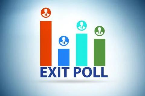 Exit poll concept for elections Stock Illustration