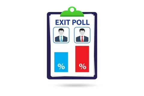 Exit poll concept for elections Stock Illustration