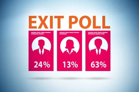 Exit poll concept for elections Stock Illustration