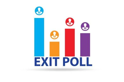 Exit poll concept for elections Stock Illustration