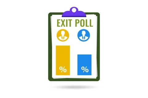 Exit poll concept for elections Stock Illustration