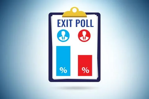 Exit poll concept for elections Stock Illustration