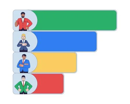 Exit poll results 2D illustration concept Stock Illustration
