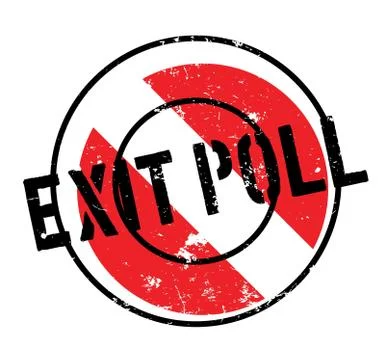 Exit Poll rubber stamp Stock Illustration