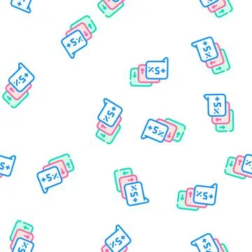 Exit polls growing and falling vector seamless pattern Stock Illustration