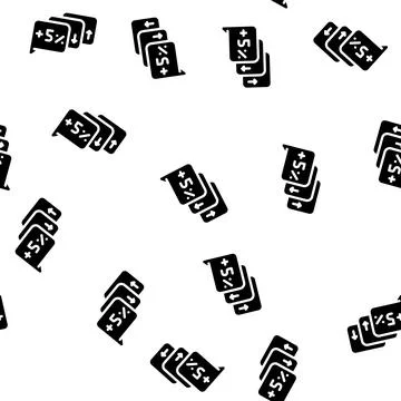 Exit polls growing and falling glyph vector seamless pattern Stock Illustration