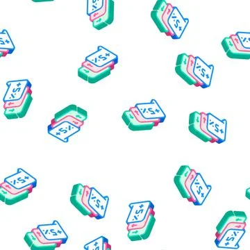 Exit polls growing and falling isometric icon seamless pattern Stock Illustration