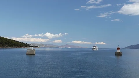 Exit the port Stock Footage 122938993