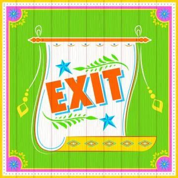 Exit Poster Stock Illustration