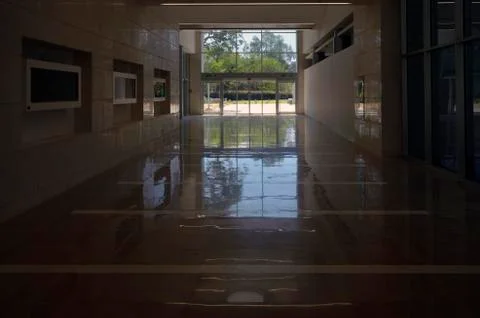 Exit from the public building Stock Photos