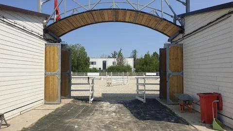 Exit to the racetrack Stock Photos