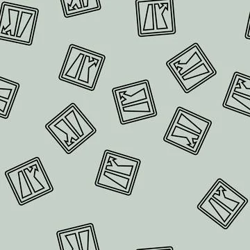 Exit ramp highway road line seamless pattern Stock Illustration