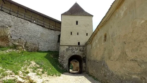 Exit from Rasnov Fortress Stock Footage 101967219