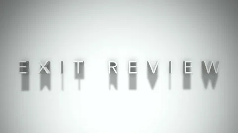 exit review 3D title animation with shad... | Stock Video | Pond5