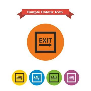 Exit to the right sign Stock Illustration