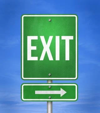 Exit - road sign Stock Illustration