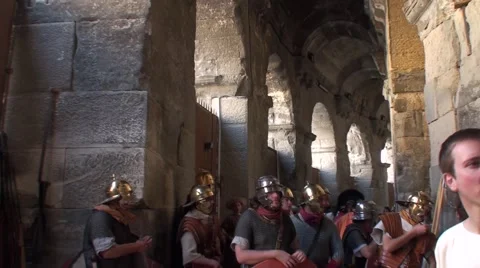 Exit of Roman Gladiators into arena 库存影片 50931492
