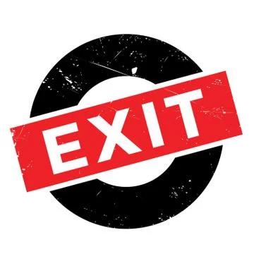 Exit rubber stamp Stock Illustration