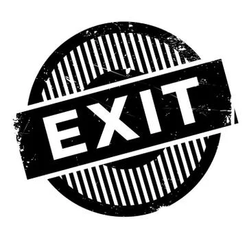 Exit rubber stamp Stock Illustration