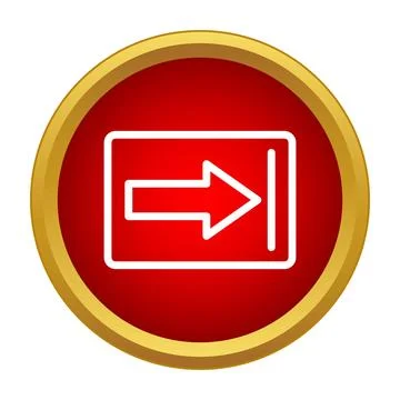 Exit sign arrow icon button concept Illustrazione stock