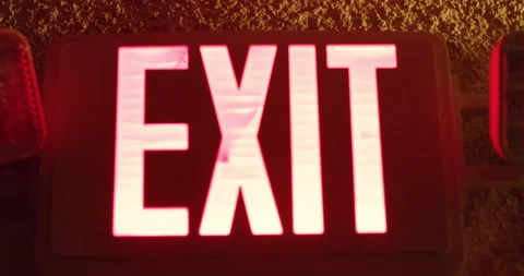 EXIT Sign Stock Footage 203900985